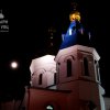 Храм Преображения Господня на Соломенской площади ночью
